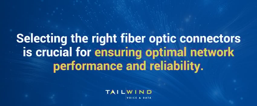 Selecting the right fiber optic connectors is crucial for ensuring optimal network performance and reliability.