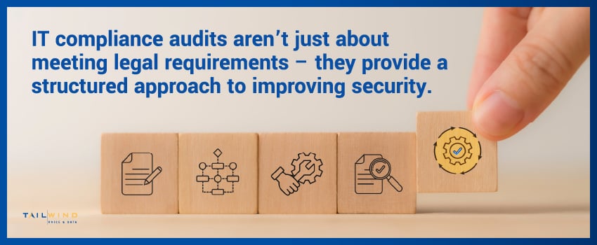 IT compliance audits aren’t just about meeting legal requirements – they provide a structured approach to improving security.