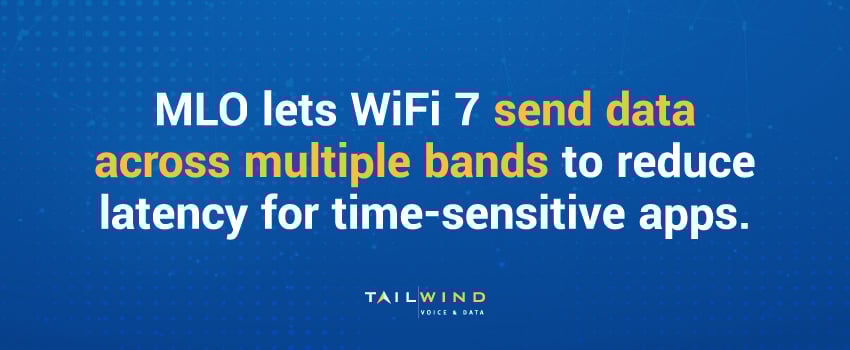 MLO lets WiFi 7 send data across multiple bands to reduce latency for time-sensitive apps.