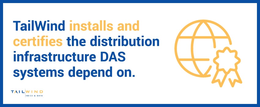 TailWind installs and certifies the distribution infrastructure DAS systems depend on.