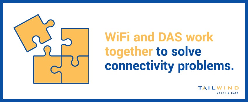 WiFi and DAS work together to solve connectivity problems.