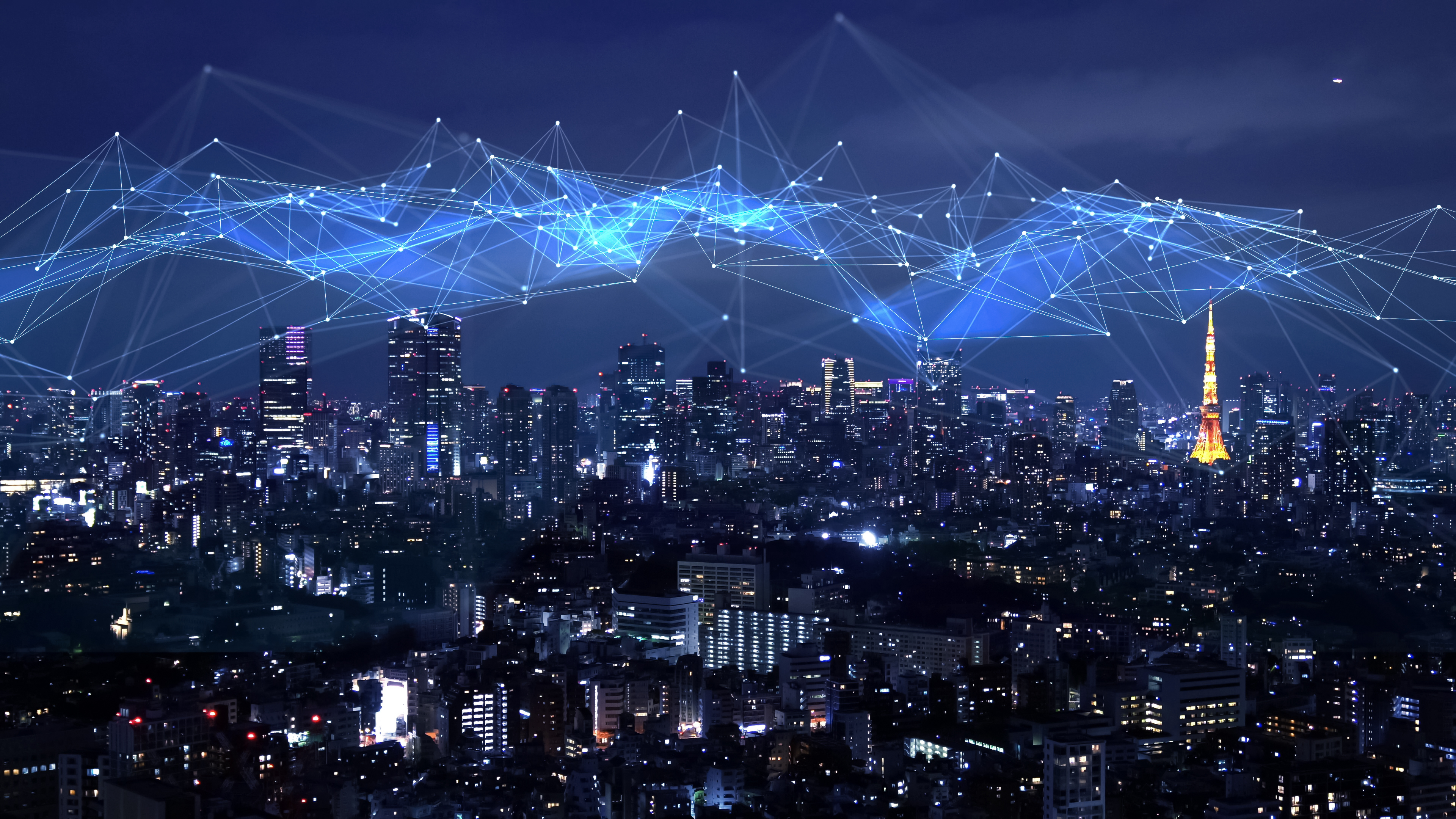 Communication network concept.